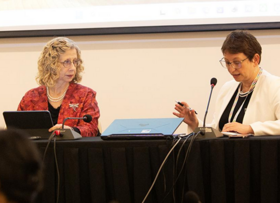 Inger Andersen, UNEP Executive Director, and Camilla Alexander-White, Co-Facilitator of the Science and Technology Major Group